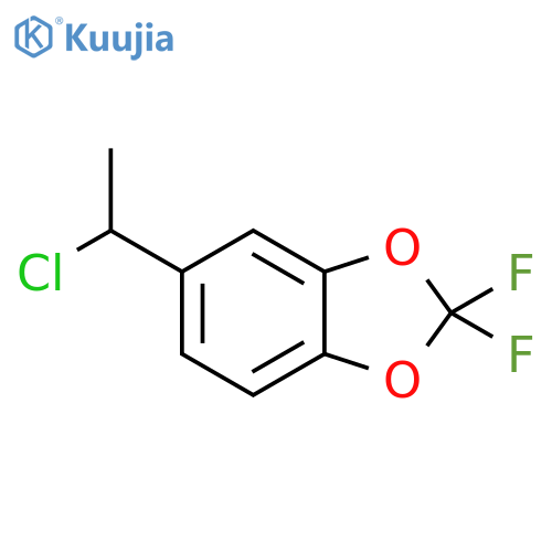 1,3-Benzodioxole, 5-(1-chloroethyl)-2,2-difluoro- structure