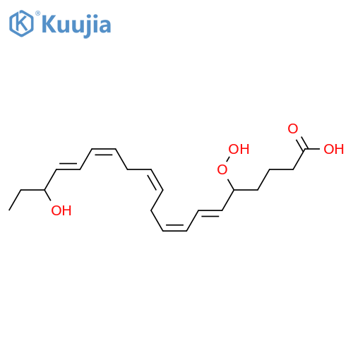 5,18-Dihydroxy-6,8,11,14,16-eicosapentaenoic acid; (5S,6E,8Z,11Z,14Z,16E,18R)-form, 5-Hydroperoxide structure