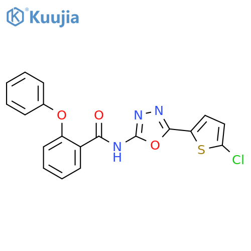 N-5-(5-chlorothiophen-2-yl)-1,3,4-oxadiazol-2-yl-2-phenoxybenzamide structure