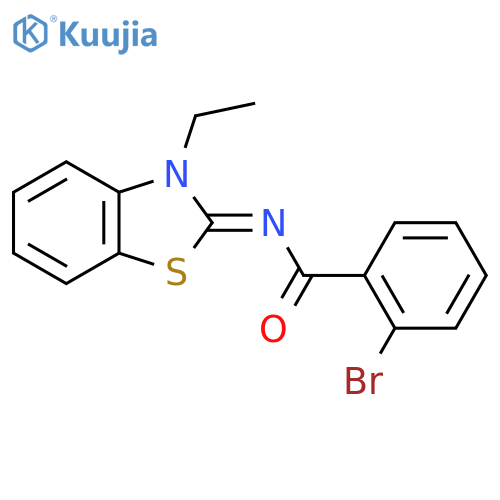 2-bromo-N-(2E)-3-ethyl-2,3-dihydro-1,3-benzothiazol-2-ylidenebenzamide structure
