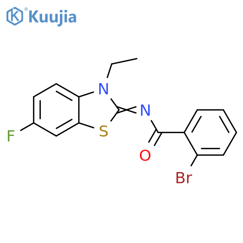 2-bromo-N-(2E)-3-ethyl-6-fluoro-2,3-dihydro-1,3-benzothiazol-2-ylidenebenzamide structure