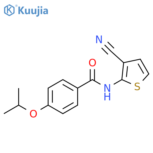N-(3-cyanothiophen-2-yl)-4-(propan-2-yloxy)benzamide structure