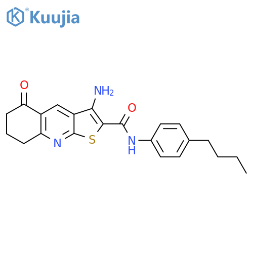 3-amino-N-(4-butylphenyl)-5-oxo-5H,6H,7H,8H-thieno2,3-bquinoline-2-carboxamide structure