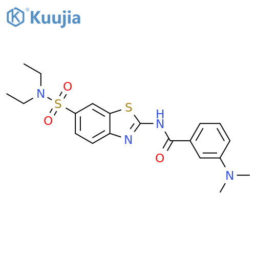 N-6-(diethylsulfamoyl)-1,3-benzothiazol-2-yl-3-(dimethylamino)benzamide structure
