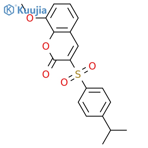 8-methoxy-3-4-(propan-2-yl)benzenesulfonyl-2H-chromen-2-one structure