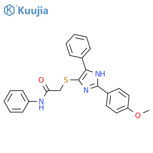 2-{2-(4-methoxyphenyl)-5-phenyl-1H-imidazol-4-ylsulfanyl}-N-phenylacetamide structure