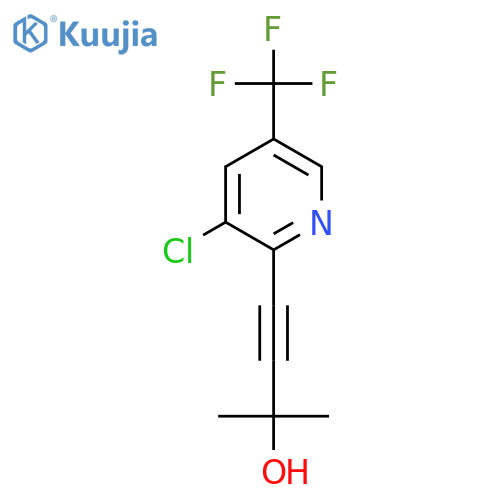 4-[3-Chloro-5-(trifluoromethyl)-2-pyridinyl]-2-methyl-3-butyn-2-ol structure