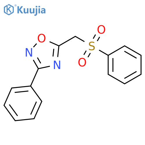 5-(benzenesulfonyl)methyl-3-phenyl-1,2,4-oxadiazole structure