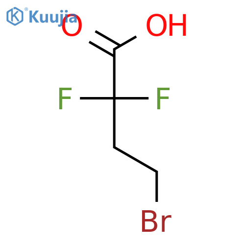 4-bromo-2,2-difluorobutanoic acid structure