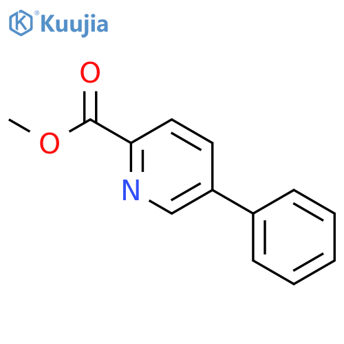 2-Pyridinecarboxylic acid, 5-phenyl-, methyl ester structure