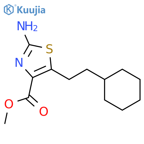 4-THIAZOLECARBOXYLIC ACID, 2-AMINO-5-(2-CYCLOHEXYLETHYL)-, METHYL ESTER structure