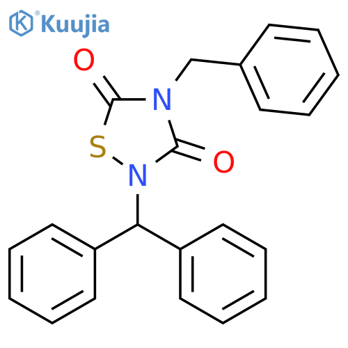 1,2,4-THIADIAZOLIDINE-3,5-DIONE, 2-(DIPHENYLMETHYL)-4-(PHENYLMETHYL)- structure