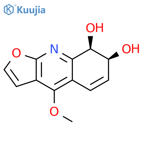 Furo[2,3-b]quinoline-7,8-diol, 7,8-dihydro-4-methoxy-, (7S,8R)- structure