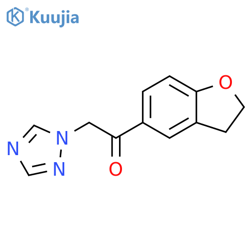 1-(2,3-dihydro-1-benzofuran-5-yl)-2-(1H-1,2,4-triazol-1-yl)ethan-1-one structure