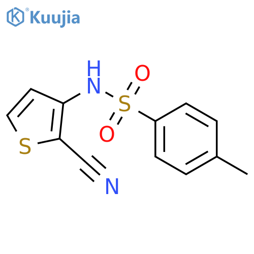 N-(2-cyanothiophen-3-yl)-4-methylbenzene-1-sulfonamide structure