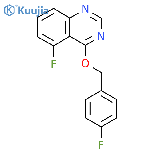 5-Fluoro-4-[(4-fluorophenyl)methoxy]quinazoline structure