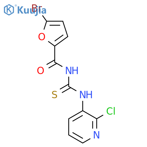 3-(5-bromofuran-2-carbonyl)-1-(2-chloropyridin-3-yl)thiourea structure