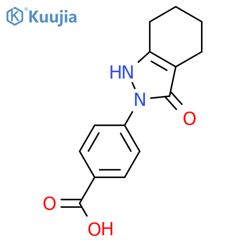 4-(3-OXO-1,3,4,5,6,7-HEXAHYDRO-2H-INDAZOL-2-YL)BENZENECARBOXYLIC ACID structure