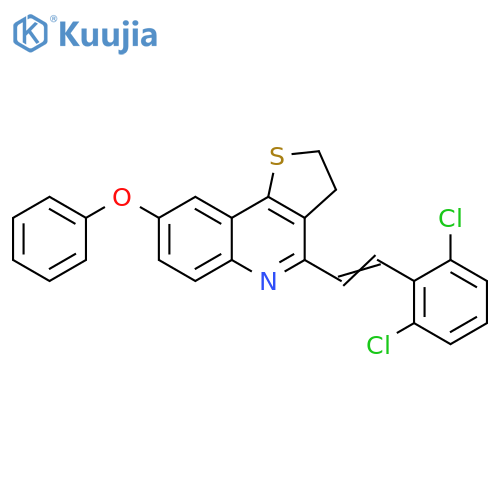 4-[(E)-2-(2,6-Dichlorophenyl)ethenyl]-8-phenoxy-2H,3H-thieno[3,2-c]quinoline structure