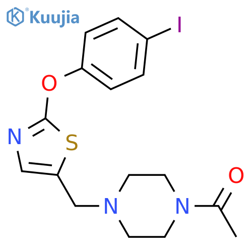 1-(4-([2-(4-IODOPHENOXY)-1,3-THIAZOL-5-YL]METHYL)PIPERAZINO)-1-ETHANONE structure
