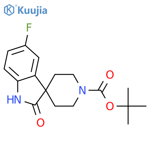 tert-butyl 5-fluoro-2-oxospiro[indoline-3,4'-piperidine]-1'-carboxylate structure