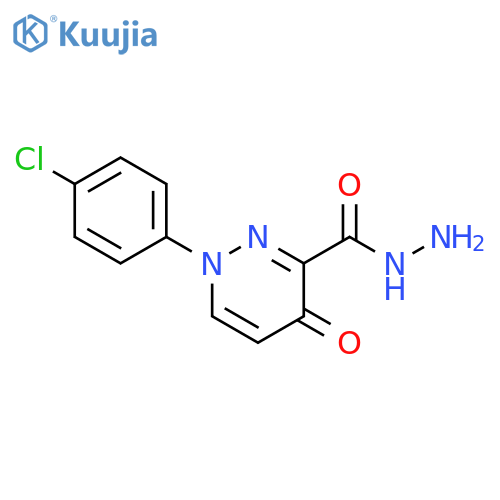 1-(4-chlorophenyl)-4-oxo-1,4-dihydropyridazine-3-carbohydrazide structure