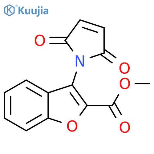 methyl 3-(2,5-dioxo-2,5-dihydro-1H-pyrrol-1-yl)-1-benzofuran-2-carboxylate structure