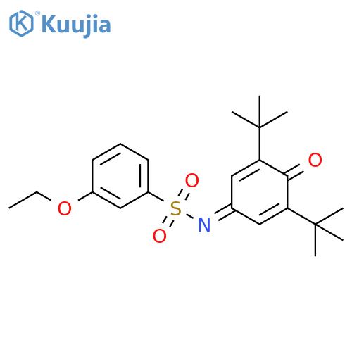 N-(3,5-di-tert-butyl-4-oxocyclohexa-2,5-dien-1-ylidene)-3-ethoxybenzene-1-sulfonamide structure