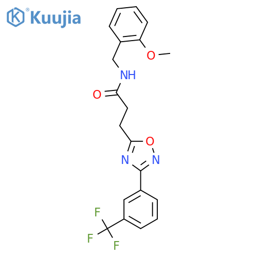 N-(2-Methoxybenzyl)-3-{3-[3-(trifluoromethyl)phenyl]-1,2,4-oxadiazol-5-yl}propanamide structure
