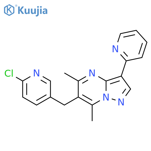 6-[(6-Chloro-3-pyridinyl)methyl]-5,7-dimethyl-3-(2-pyridinyl)pyrazolo[1,5-a]pyrimidine structure