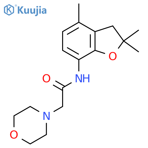 2-(Morpholin-4-yl)-N-(2,2,4-trimethyl-2,3-dihydro-1-benzofuran-7-yl)acetamide structure
