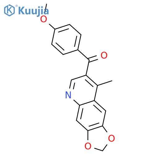 (4-METHOXYPHENYL)(8-METHYL[1,3]DIOXOLO[4,5-G]QUINOLIN-7-YL)METHANONE structure