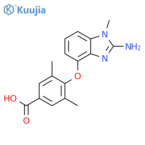 Benzoic acid, 4-[(2-amino-1-methyl-1H-benzimidazol-4-yl)oxy]-3,5-dimethyl- structure