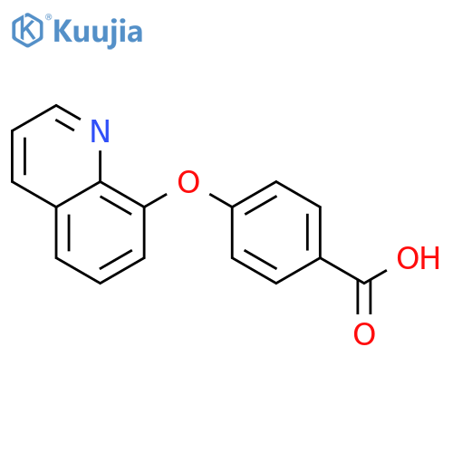 Benzoic acid, 4-(8-quinolinyloxy)- structure