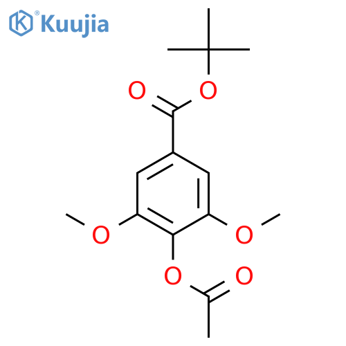 Benzoic acid, 4-(acetyloxy)-3,5-dimethoxy-, 1,1-dimethylethyl ester structure