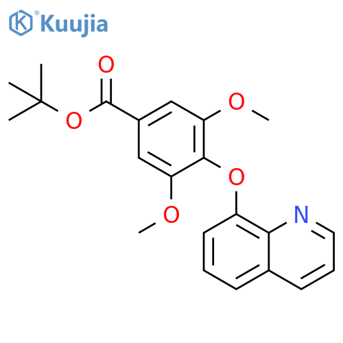Benzoic acid, 3,5-dimethoxy-4-(8-quinolinyloxy)-, 1,1-dimethylethylester structure