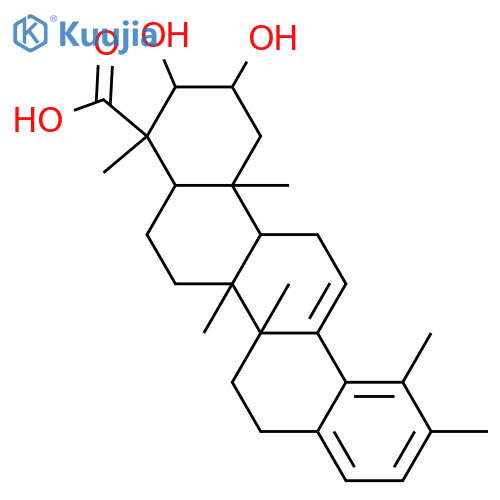 2,3-Dihydroxy-28-nor-12,17,19,21-ursatetraen-23-oic acid; (2α,3β)-form structure