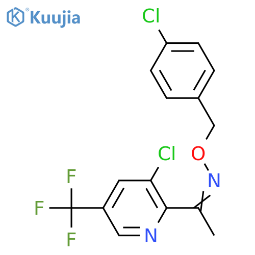 1-[3-CHLORO-5-(TRIFLUOROMETHYL)-2-PYRIDINYL]-1-ETHANONE O-(4-CHLOROBENZYL)OXIME structure