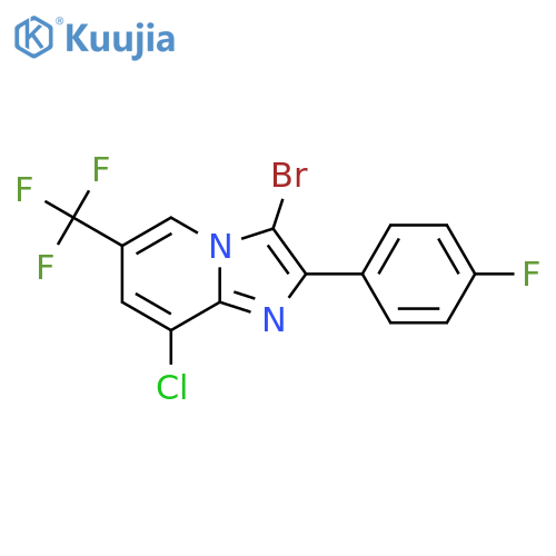 3-Bromo-8-chloro-2-(4-fluorophenyl)-6-(trifluoromethyl)imidazo[1,2-a]pyridine structure