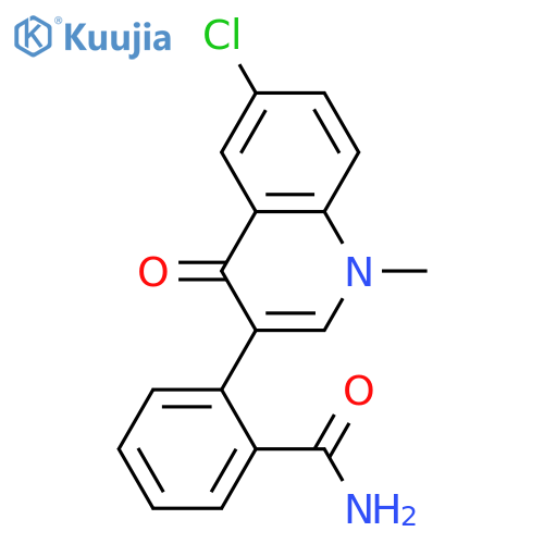 2-(6-CHLORO-1-METHYL-4-OXO-1,4-DIHYDRO-3-QUINOLINYL)BENZENECARBOXAMIDE structure