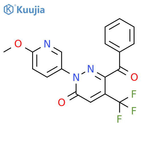 6-Benzoyl-2-(6-methoxy-3-pyridinyl)-5-(trifluoromethyl)-3(2H)-pyridazinone structure