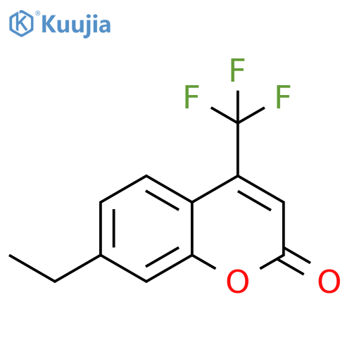 2H-1-Benzopyran-2-one, 7-ethyl-4-(trifluoromethyl)- structure