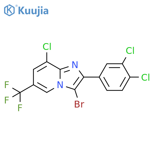 3-Bromo-8-chloro-2-(3,4-dichlorophenyl)-6-(trifluoromethyl)imidazo[1,2-a]pyridine structure