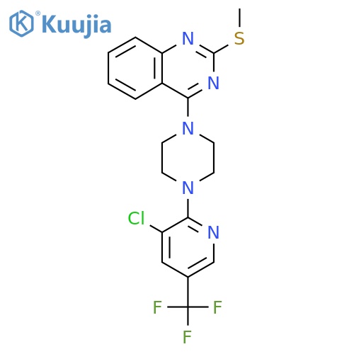 4-{4-[3-chloro-5-(trifluoromethyl)pyridin-2-yl]piperazin-1-yl}-2-(methylsulfanyl)quinazoline structure