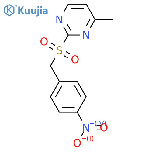 4-METHYL-2-[(4-NITROBENZYL)SULFONYL]PYRIMIDINE structure