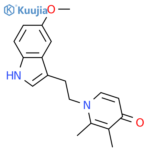 1-[2-(5-METHOXY-1H-INDOL-3-YL)ETHYL]-2,3-DIMETHYL-4(1H)-PYRIDINONE structure