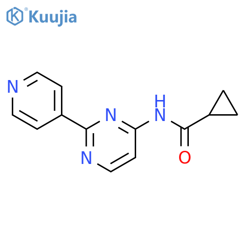 N-[2-(pyridin-4-yl)pyrimidin-4-yl]cyclopropanecarboxamide structure