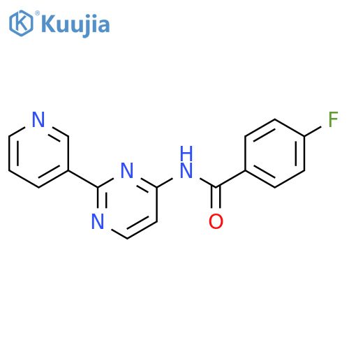 4-Fluoro-N-[2-(pyridin-3-yl)pyrimidin-4-yl]benzamide structure