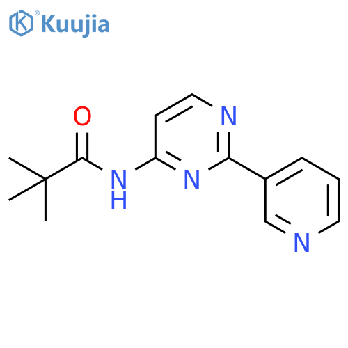 2,2-dimethyl-N-[2-(pyridin-3-yl)pyrimidin-4-yl]propanamide structure