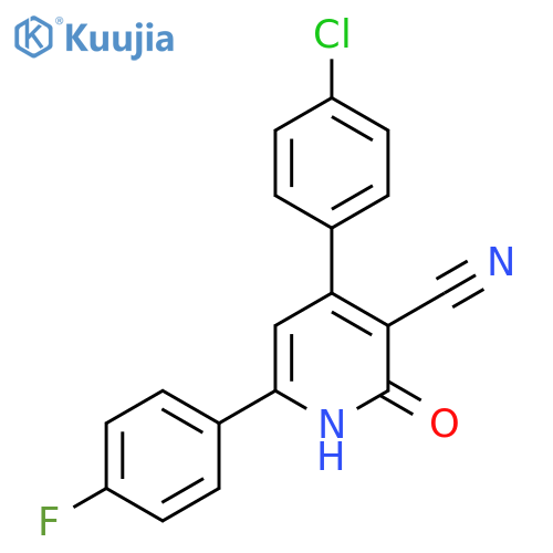 4-(4-chlorophenyl)-6-(4-fluorophenyl)-2-oxo-1H-pyridine-3-carbonitrile structure